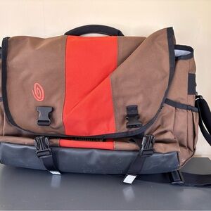 Timbuk2 Red and Brown Messenger Bag